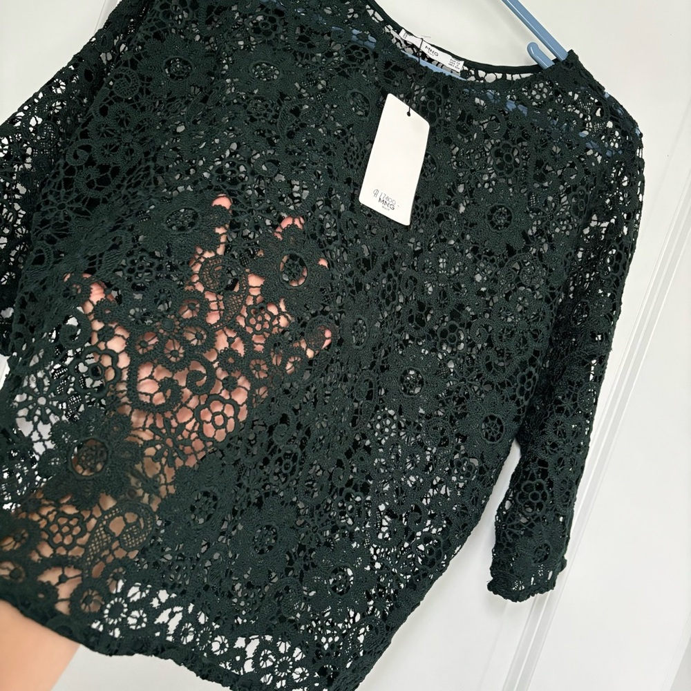 MNG Green Blouse.